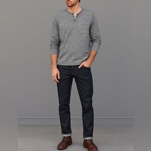 Gap Blue/Gray/White Dual Weave Striped Long Sleeve Shirt Top